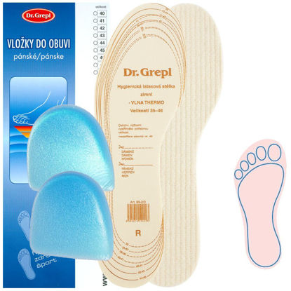 Picture of Insoles WOOL STANDARD CUT-OFF with an addiotnal GEL heel wedge
