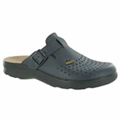 Picture of FLY FLOT, slipper, leather, men's, blue