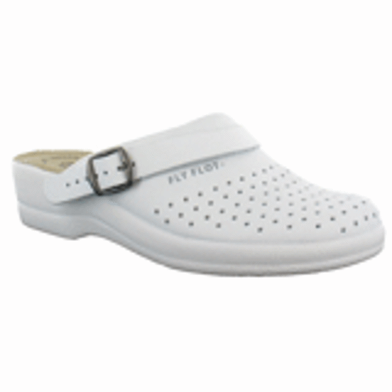 Picture of FLY FLOT flip flops, leather, women's, white