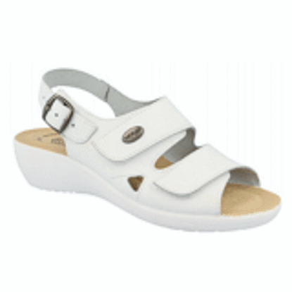 Obrázok z FLY FLOT sandále, kožená, dámska, biela