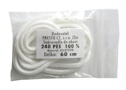 Obrázek Tkaničky  240 PES kulatá tenká 45 cm